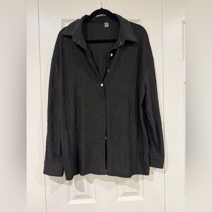SHEIN Black Ribbed cardigan Jacket